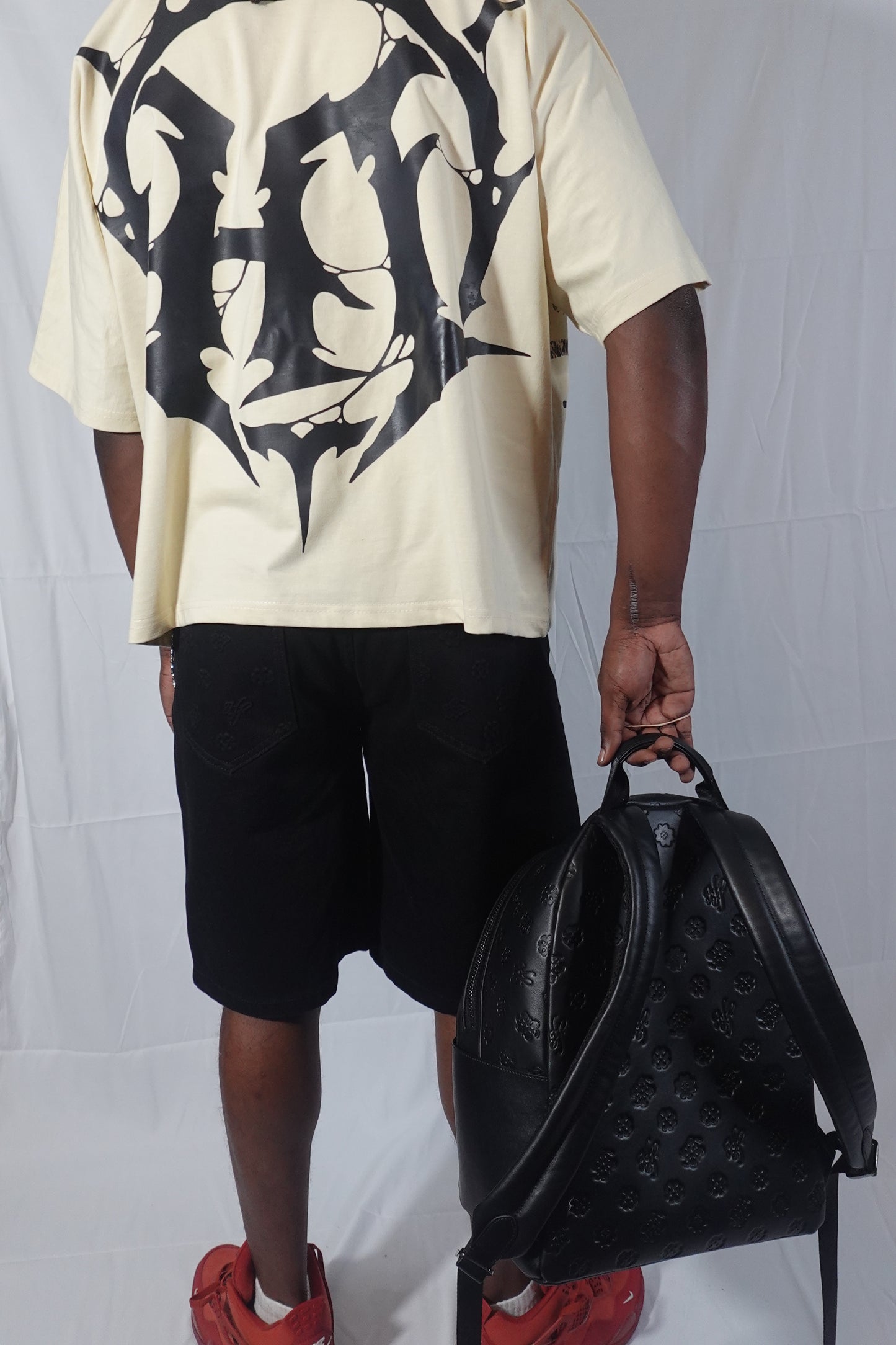 Hollywood Friends Jet Black Denim Carpenter Shorts